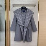 LV mid-length cape cashmere coat grey 1