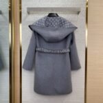 LV mid-length cape cashmere coat grey 1 - 图片 2