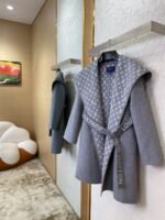 LV mid-length cape cashmere coat grey 1 - 图片 3