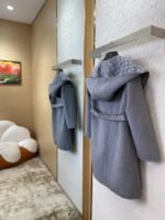 LV mid-length cape cashmere coat grey 1 - 图片 4