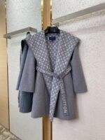 LV mid-length cape cashmere coat grey 1 - 图片 5