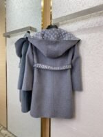 LV mid-length cape cashmere coat grey 1 - 图片 6