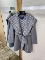 LV mid-length cape cashmere coat grey 1 - 图片 7