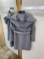 LV mid-length cape cashmere coat grey 1 - 图片 8