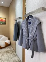 LV short cape cashmere coat grey - 图片 3