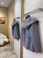 LV short cape cashmere coat grey - 图片 4