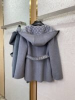 LV short cape cashmere coat grey - 图片 6