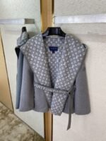 LV short cape cashmere coat grey - 图片 7