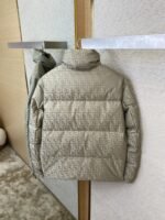 Fendi printed offset labelled down jacket brown - 图片 8
