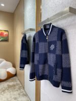LV Checkered Knit Jacket Coat - 图片 3
