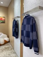 LV Checkered Knit Jacket Coat - 图片 4