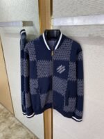 LV Checkered Knit Jacket Coat - 图片 7