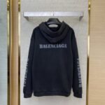 Balenciaga Blurred Letter Print Hooded Sweatshirt - 图片 2