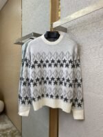 Dior Colour Block Pentagram Jacquard Wool Crew Neck Sweater - 图片 6
