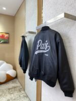 Balenciaga Letter Logo Leather Jacket Jacket - 图片 4