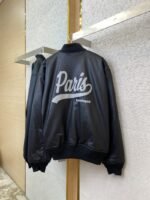 Balenciaga Letter Logo Leather Jacket Jacket - 图片 6