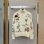 Dior Floral Embroidered Stand-Up Jumper