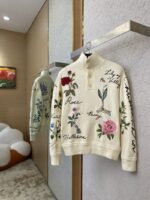 Dior Floral Embroidered Stand-Up Jumper - 图片 3