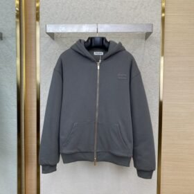 Miu Miu Logo Hooded Jacket Coat