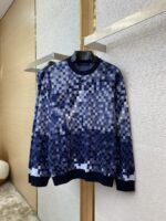 LV Gradient Mosaic Checkerboard Studded Crew Sweatshirt - 图片 5