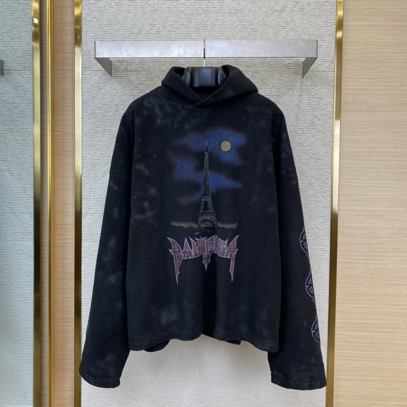 wsxc1730522434157_0.jpg Balenciaga Night Scene Printed Aged Hooded Sweatshirt - 图片 1