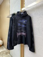 Balenciaga Night Scene Printed Aged Hooded Sweatshirt - 图片 4