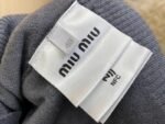 Miu Miu False Two Piece Logo Cardigan Grey - 图片 9