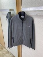 Miu Miu Logo Standing Collar Jacket Grey - 图片 6