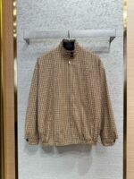 Miu Miu Logo Patch Stand-Up Collar Jacket