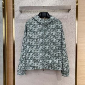 Fendi Green FF Nylon Reversible Jacket