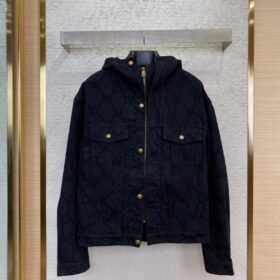 LV Burnout Hooded Denim Jacket