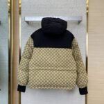 Gucci Full Print Jacquard Removable Down Jacket Brown - 图片 2