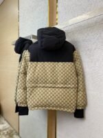 Gucci Full Print Jacquard Removable Down Jacket Brown - 图片 8