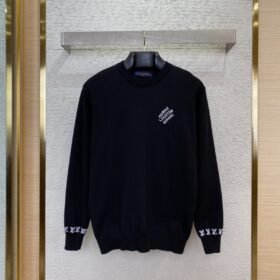 LV logo monogrammed crew neck jumper