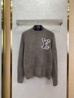 LV logo appliqu??d jumper grey