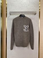 LV logo appliqu??d jumper grey - 图片 2