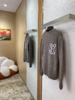 LV logo appliqu??d jumper grey - 图片 4