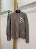 LV logo appliqu??d jumper grey - 图片 5