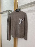 LV logo appliqu??d jumper grey - 图片 6