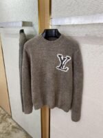 LV logo appliqu??d jumper grey - 图片 7