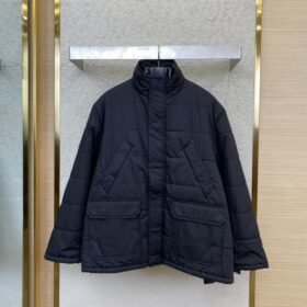 Balenciaga Logo Embroidered Down Jacket