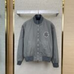 Dior Badge Logo Embroidered Cotton Jacket Coat