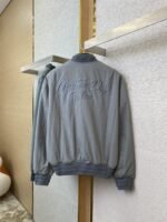 Dior Badge Logo Embroidered Cotton Jacket Coat - 图片 5