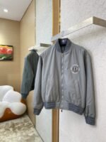Dior Badge Logo Embroidered Cotton Jacket Coat - 图片 7