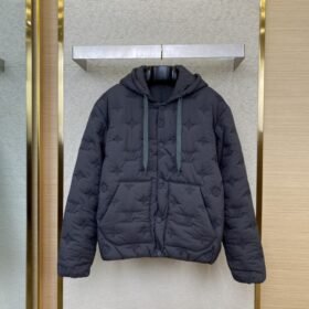 LV logo embroidered jacquard cotton jacket