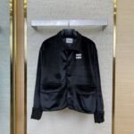 Miu Miu Logo Velvet Jacket