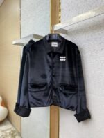Miu Miu Logo Velvet Jacket - 图片 5
