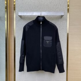 Prada Nylon Pocket Knit Jacket