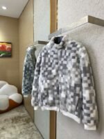 LV Block Colour Block Long Sleeve Fleece Feel Jacket - 图片 3