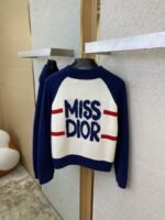 Dior Monogrammed Knitted Cardigan In Navy Blue - 图片 8